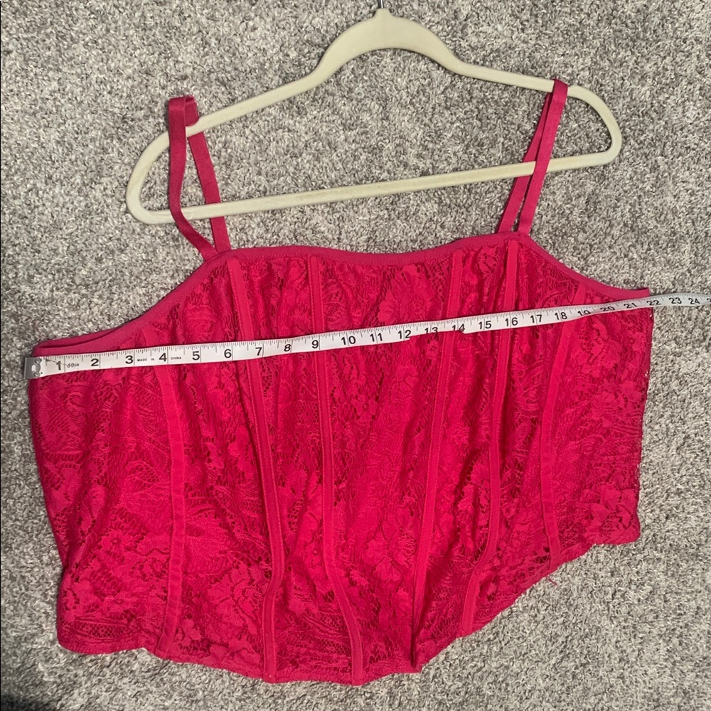 Torrid Pink Lace Corset Top Size 3X - Picture 7 of 10
